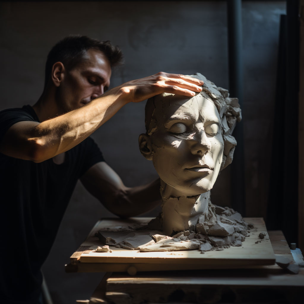 escultor creando su marca personal despertando emociones